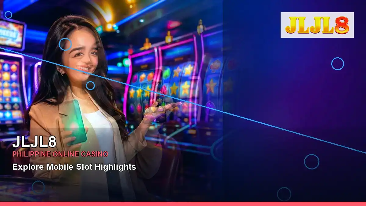 JLJL8 mobile casino app featuring an adult Filipina casino host with a left-framed composition — view 2
